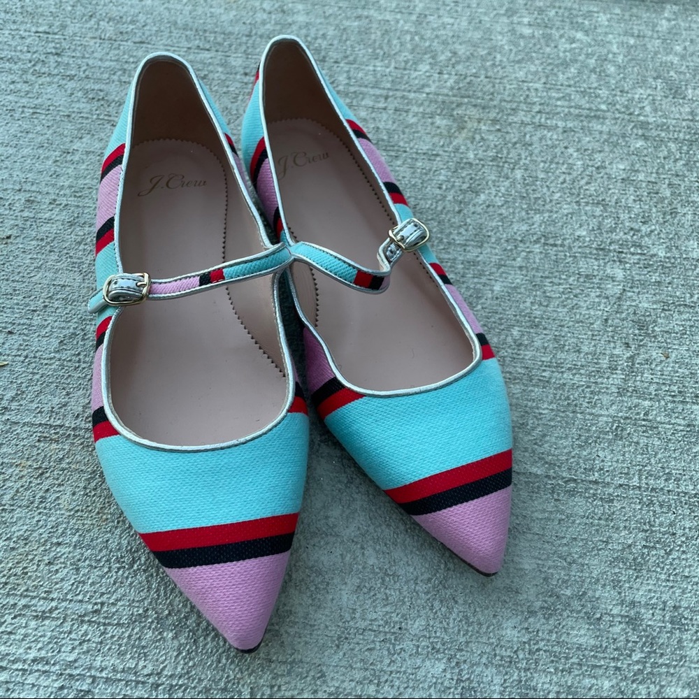 J. Crew Multi- Color NWOT Pointed Toe Flats
